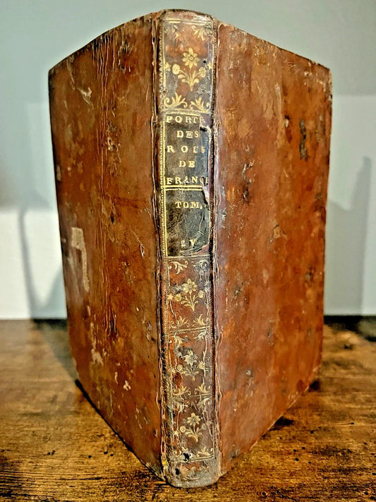 1783 Portraits des Rois de France, Tome IV – Antique French Leather Book, Kings of France