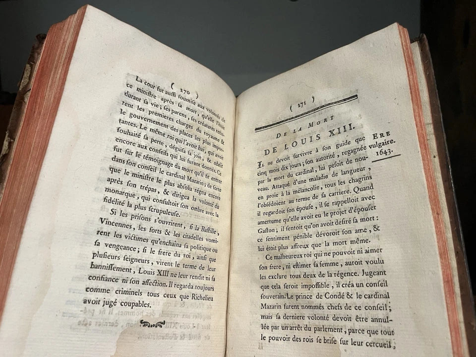 1783 Portraits des Rois de France, Tome IV – Antique French Leather Book, Kings of France