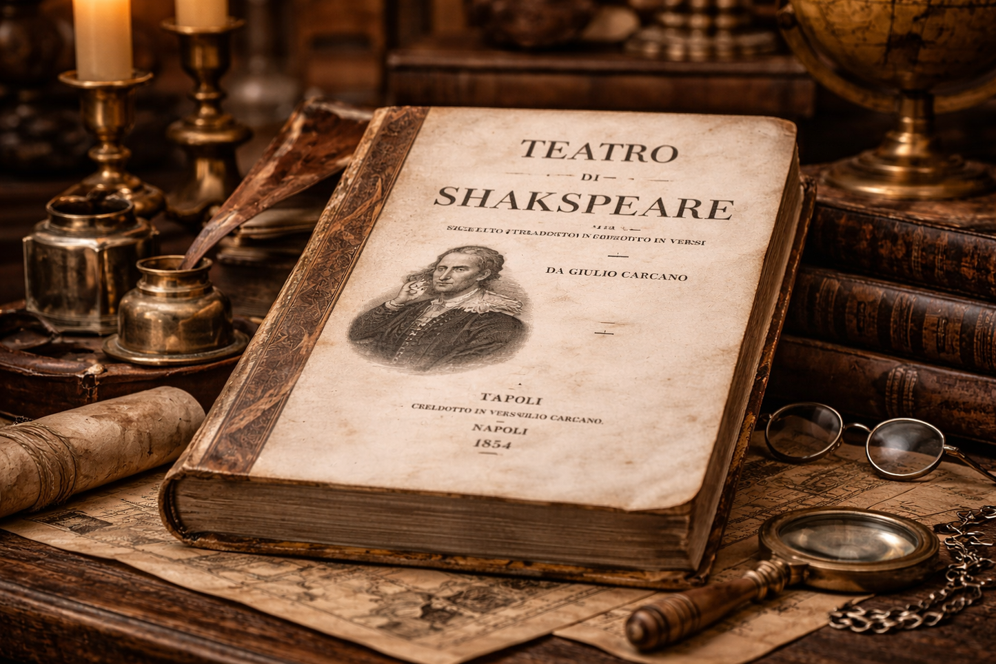 1854 Teatro di Shakespeare – Prima Edizione Napoletana | Italian Translation by Giulio Carcano