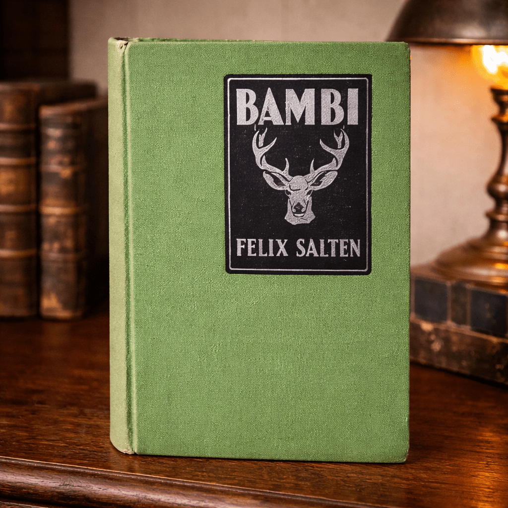 1929 Bambi by Felix Salten Hardcover – Early Grosset & Dunlap Edition – Green Cloth Illustrated Classic - Workshop & Study
