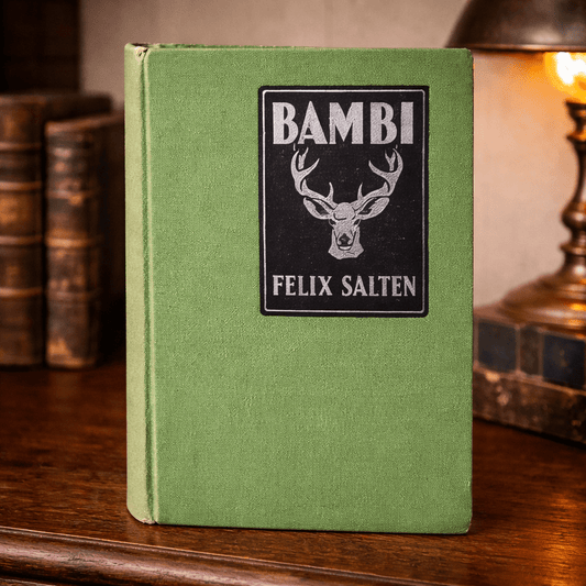 1929 Bambi by Felix Salten Hardcover – Early Grosset & Dunlap Edition – Green Cloth Illustrated Classic - Workshop & Study