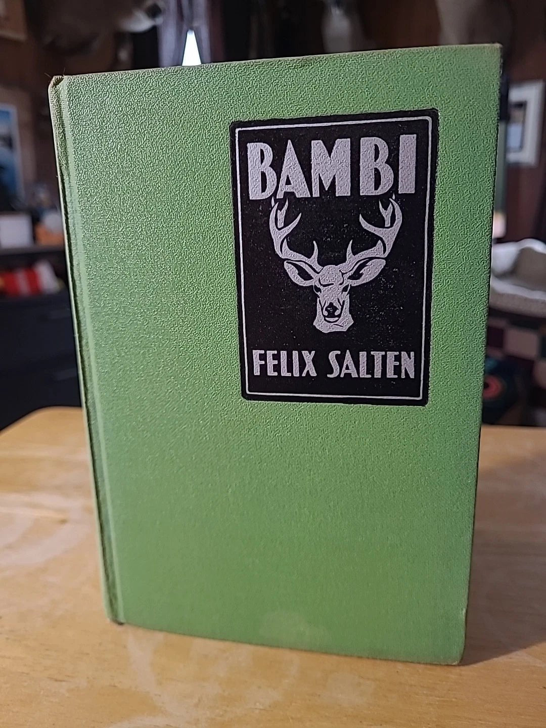 1929 Bambi by Felix Salten Hardcover – Early Grosset & Dunlap Edition – Green Cloth Illustrated Classic - Workshop & Study