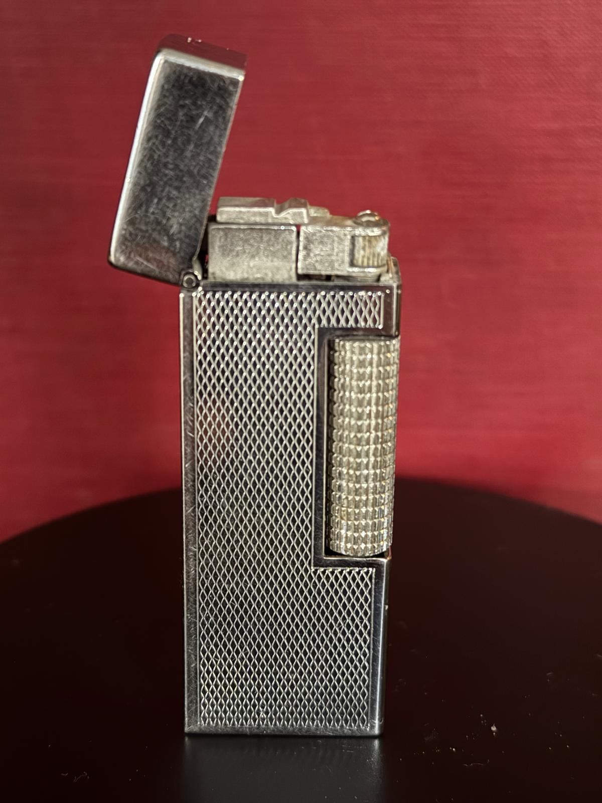Vintage Mid - Century Metal Petrol Lighter – Engine - Turned Chrome Finish - Workshop & Study