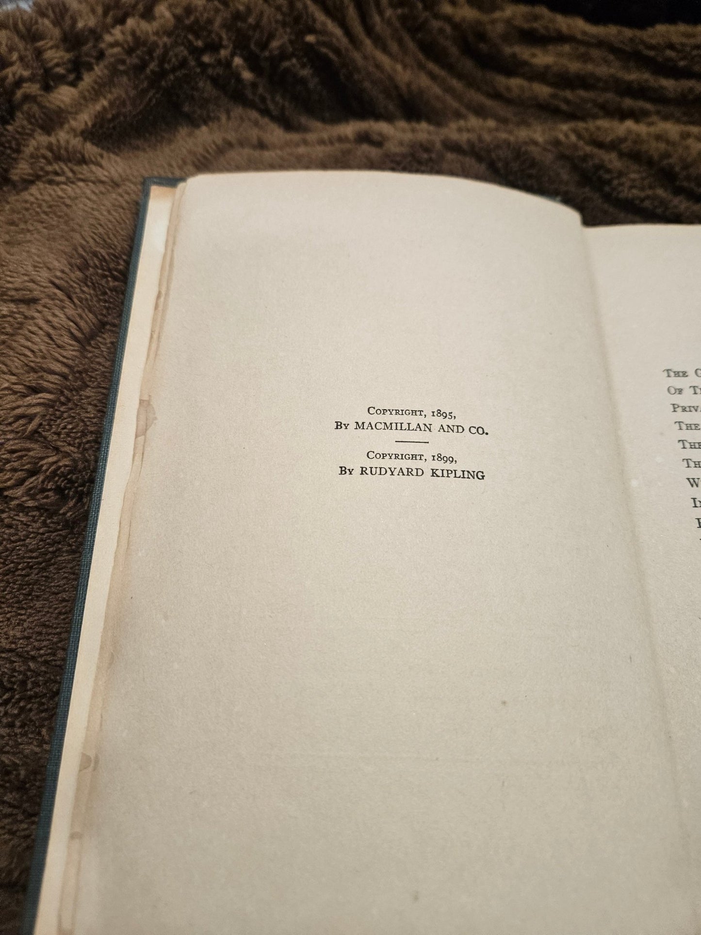 Antique 1919 Hardcover – Soldiers Three by Rudyard Kipling – Doubleday - Workshop & Study