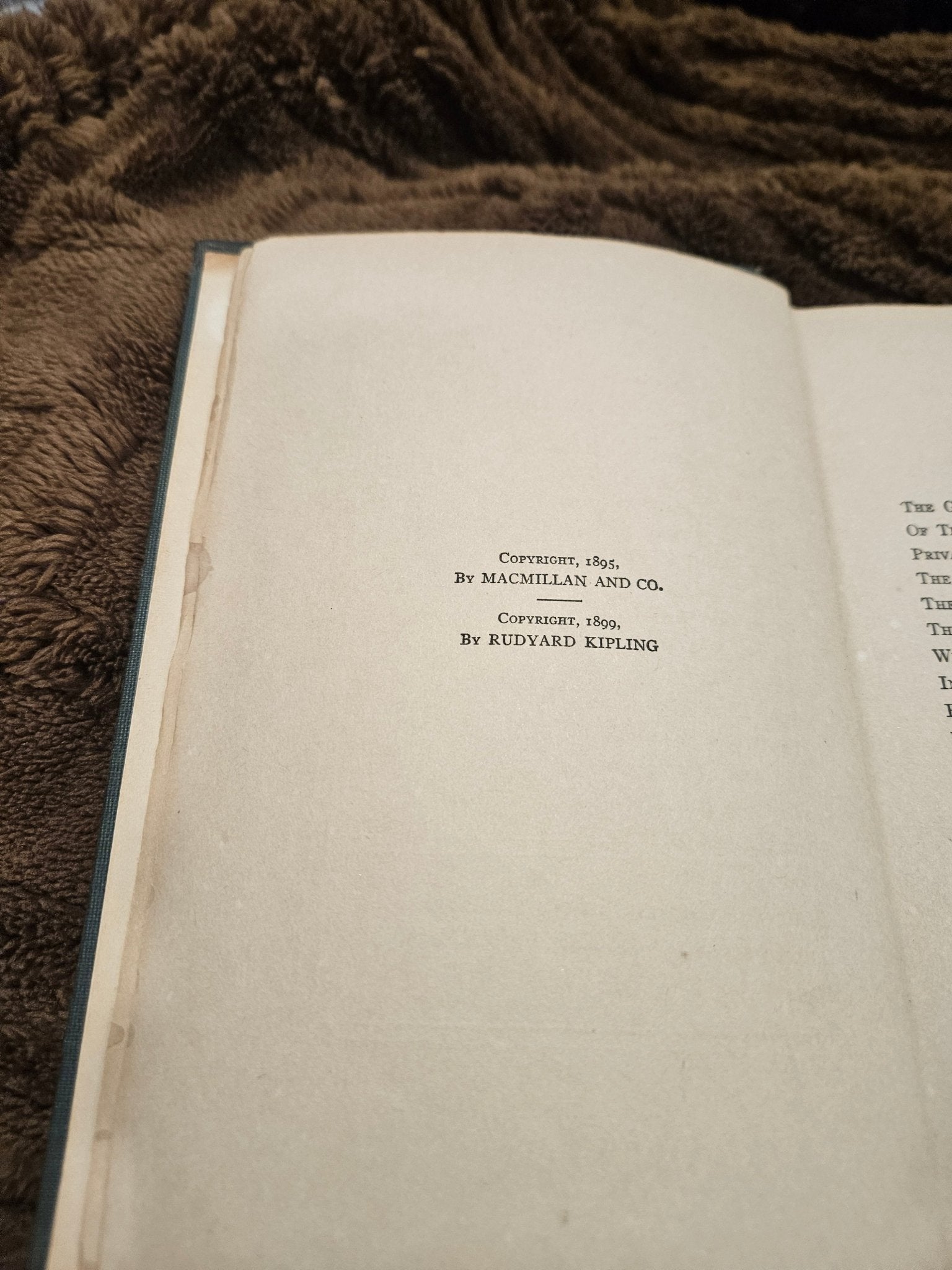 Antique 1919 Hardcover – Soldiers Three by Rudyard Kipling – Doubleday - Workshop & Study