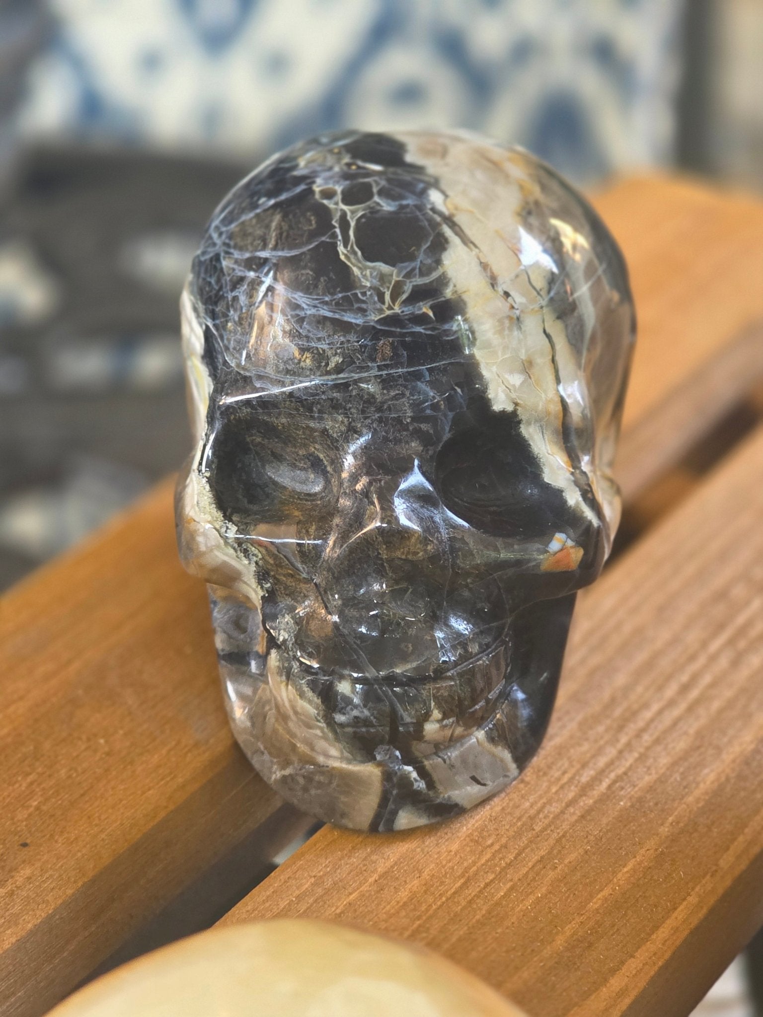 Hand Carved Crystal Skull | Choose Your Exact Skull | Natural Gemstone | 3" Approx | You Pick the Exact Piece - Workshop & Study