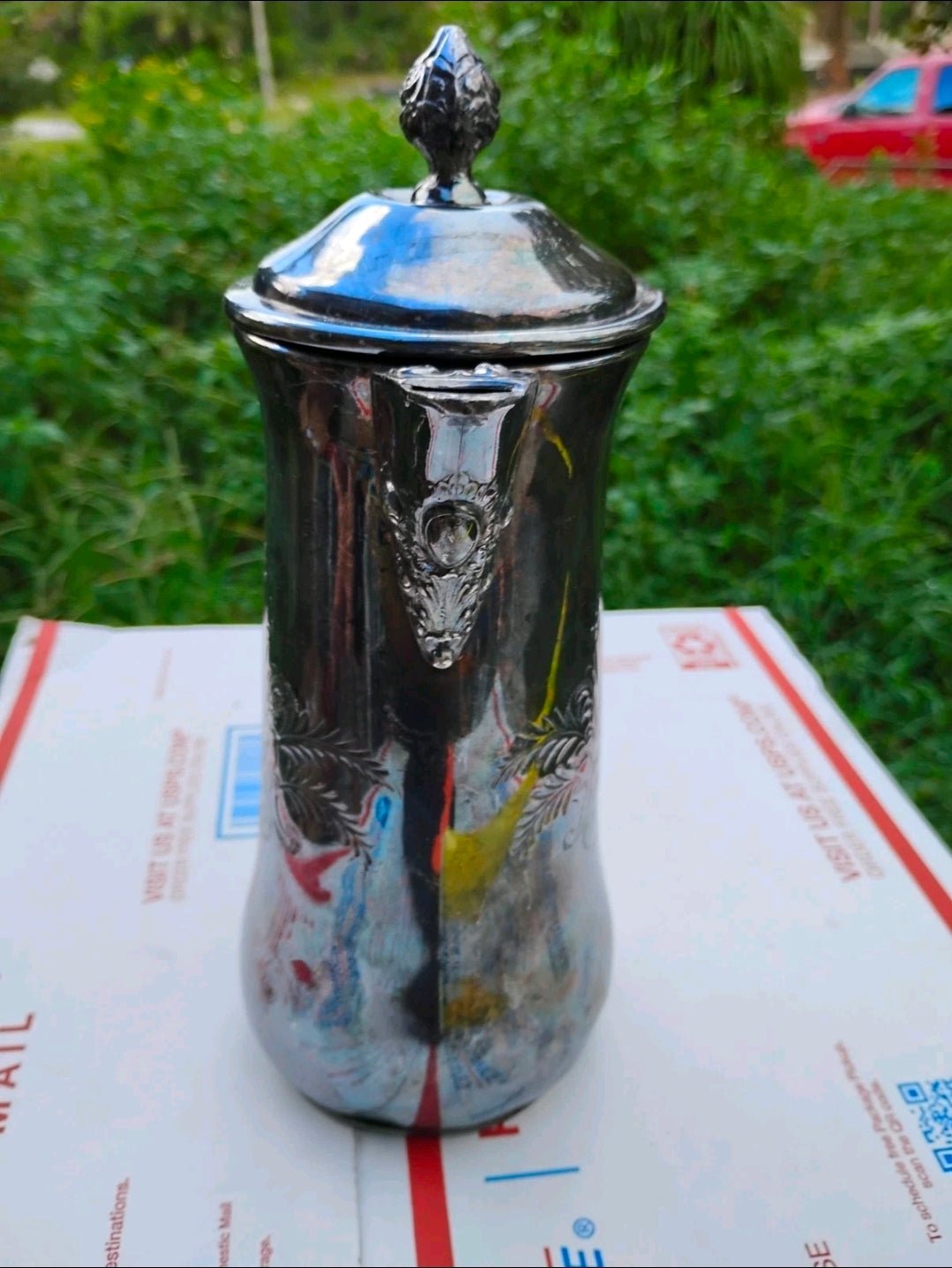 Antique E.G. Webster Silverplate Coffee Pot – Victorian 9" Tall W217 c. 1890 - Workshop & Study