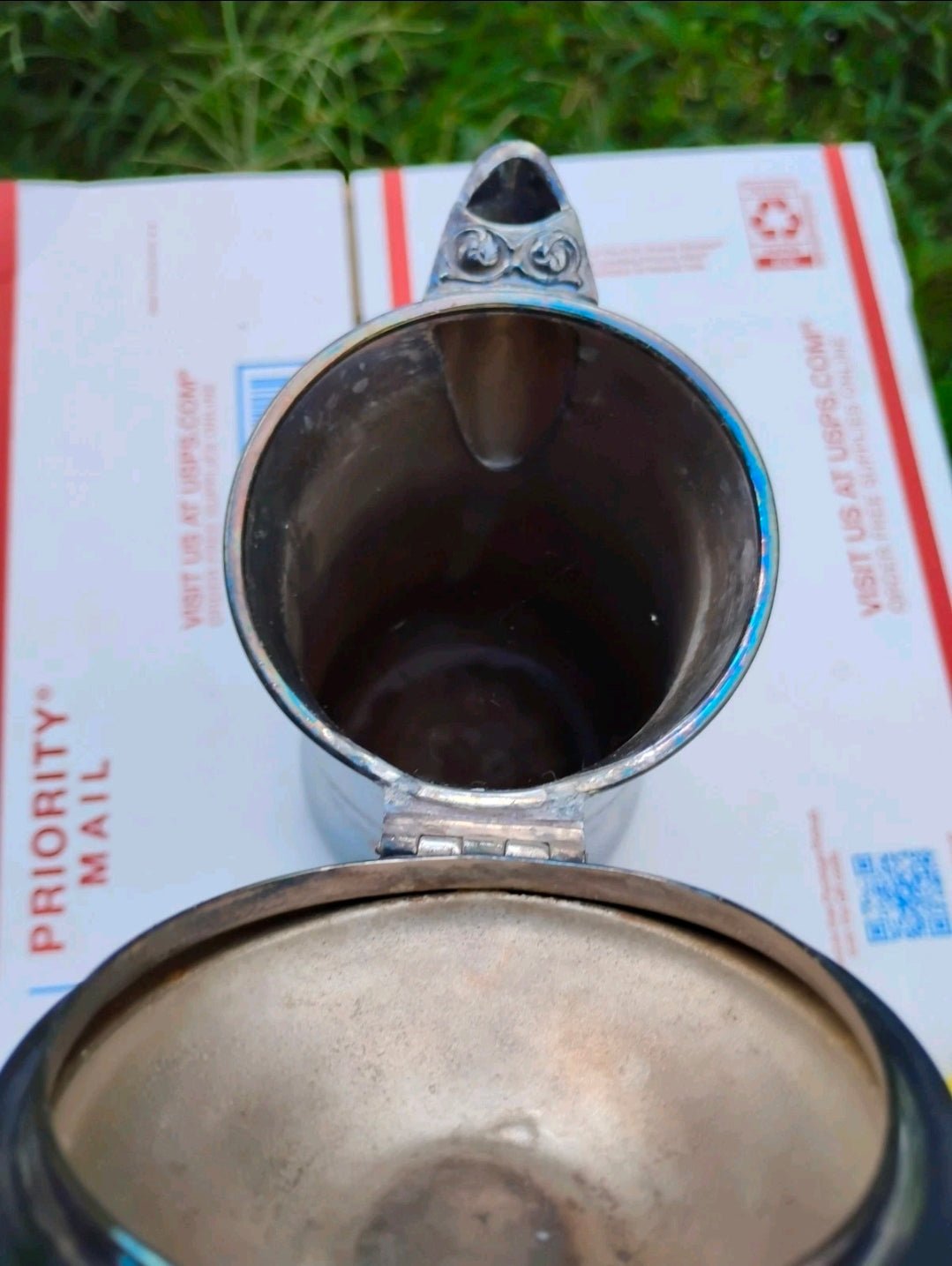 Antique E.G. Webster Silverplate Coffee Pot – Victorian 9" Tall W217 c. 1890 - Workshop & Study