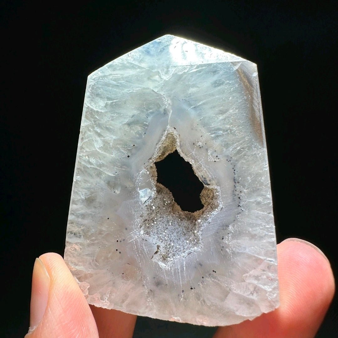 Natural Druzy Agate Tower Crystal Point 2.5–3.5" Polished Random Pull - Workshop & Study