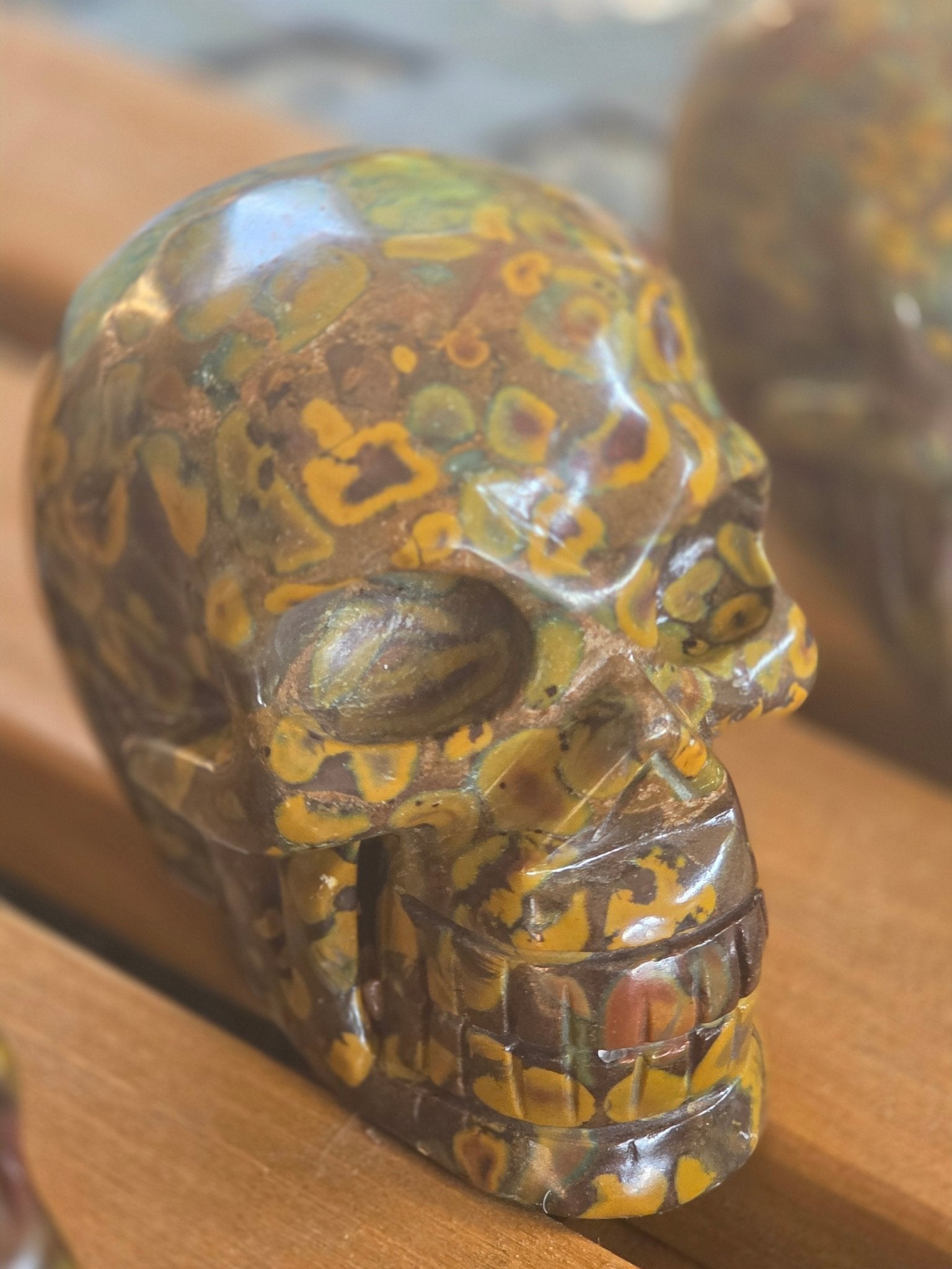 Hand Carved Crystal Skull | Choose Your Exact Skull | Natural Gemstone | 3" Approx | You Pick the Exact Piece - Workshop & Study