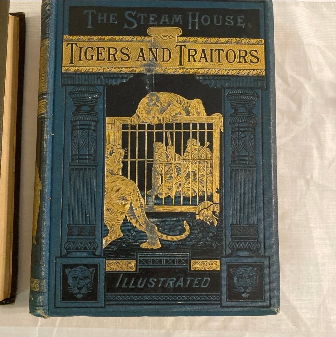Jules Verne The Steam House 1881 First US Edition 2 Vol Set Maps Illustrated - Workshop & Study