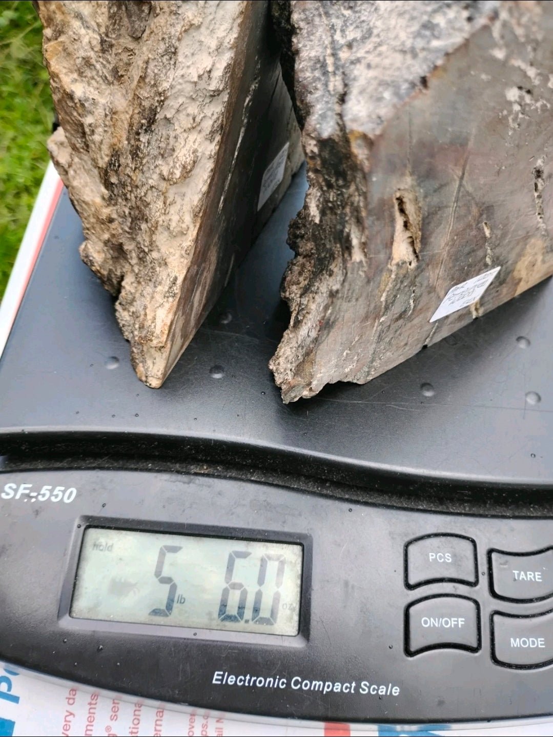 Antique Petrified Wood Bookends Set – Natural Stone Fossil Pair 5 lb 6 oz Rustic Decor - Workshop & Study