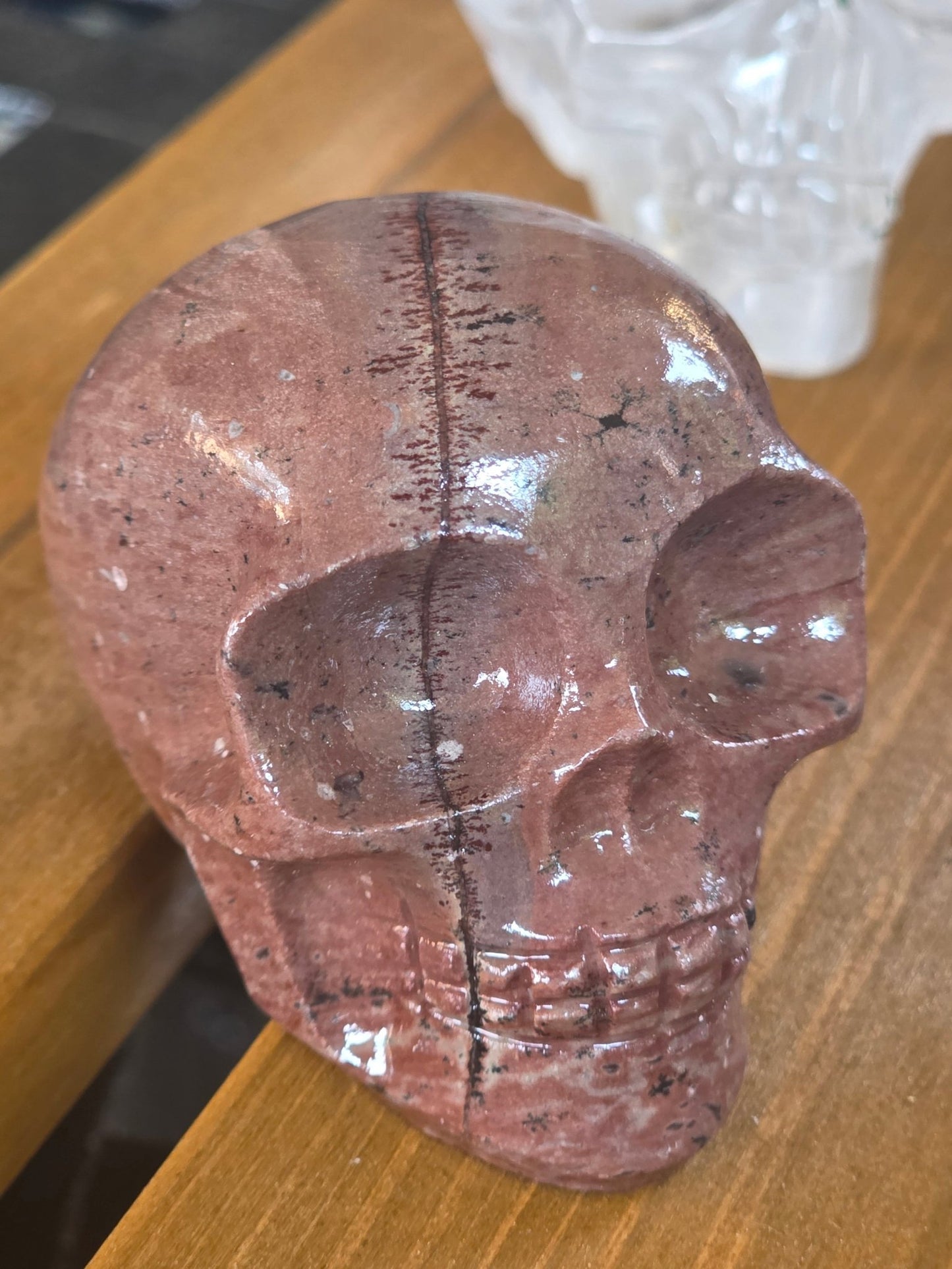 Hand Carved Crystal Skull | Choose Your Exact Skull | Natural Gemstone | 3" Approx | You Pick the Exact Piece - Workshop & Study