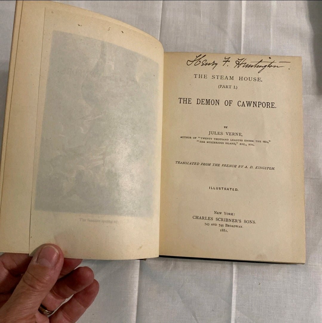 Jules Verne The Steam House 1881 First US Edition 2 Vol Set Maps Illustrated - Workshop & Study