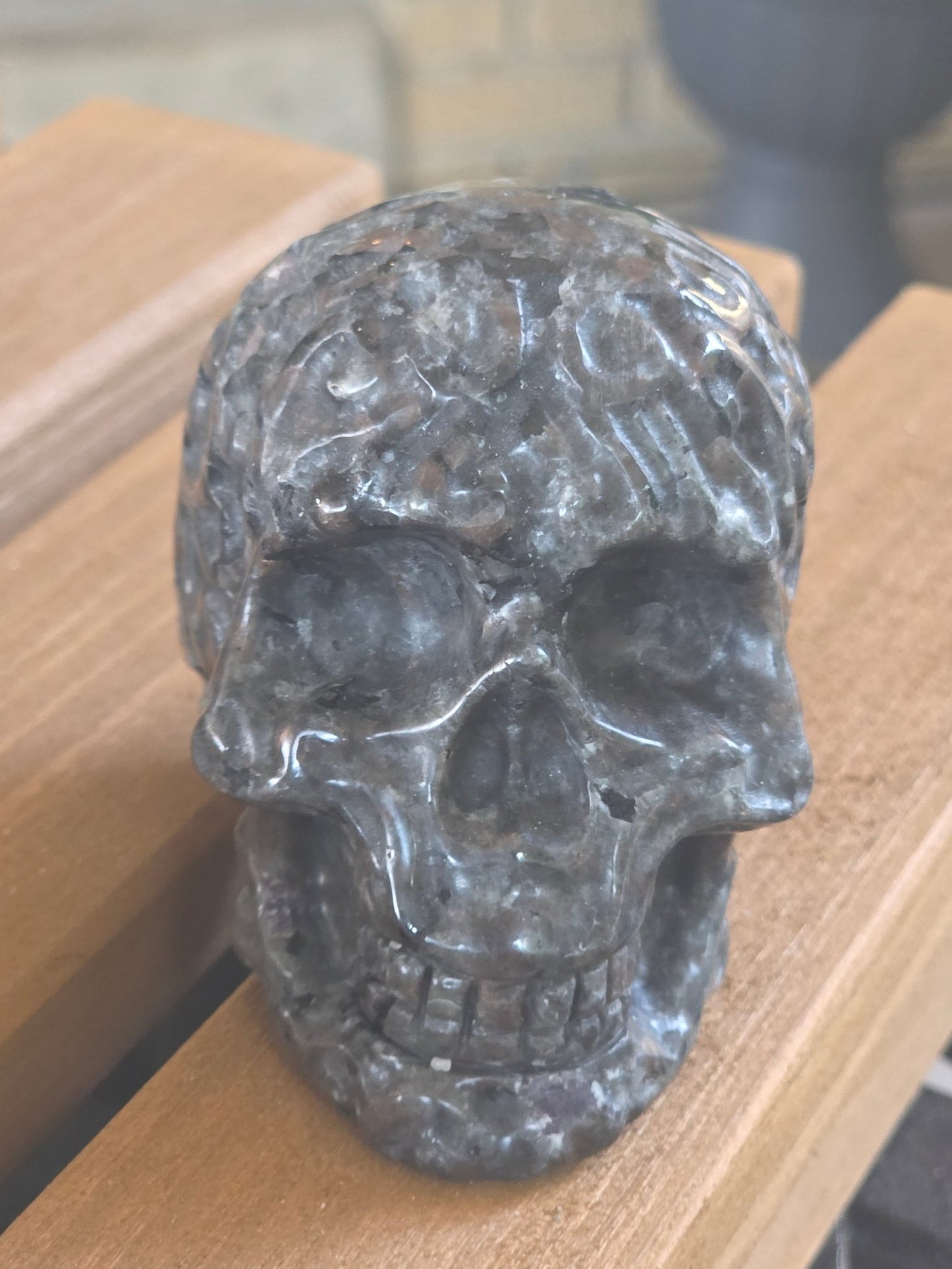 Hand Carved Crystal Skull | Choose Your Exact Skull | Natural Gemstone | 3" Approx | You Pick the Exact Piece - Workshop & Study