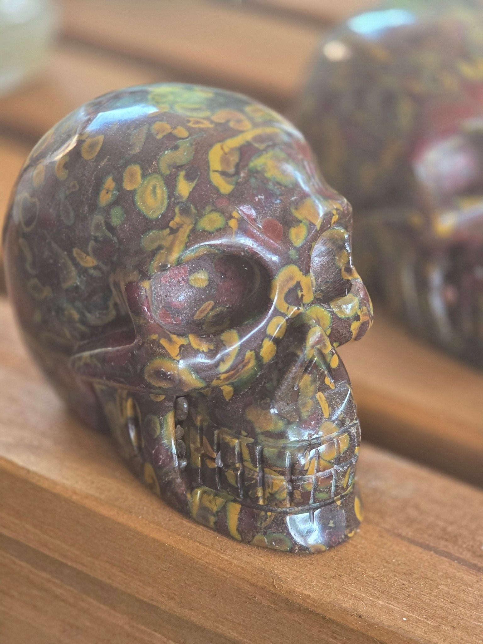Hand Carved Crystal Skull | Choose Your Exact Skull | Natural Gemstone | 3" Approx | You Pick the Exact Piece - Workshop & Study
