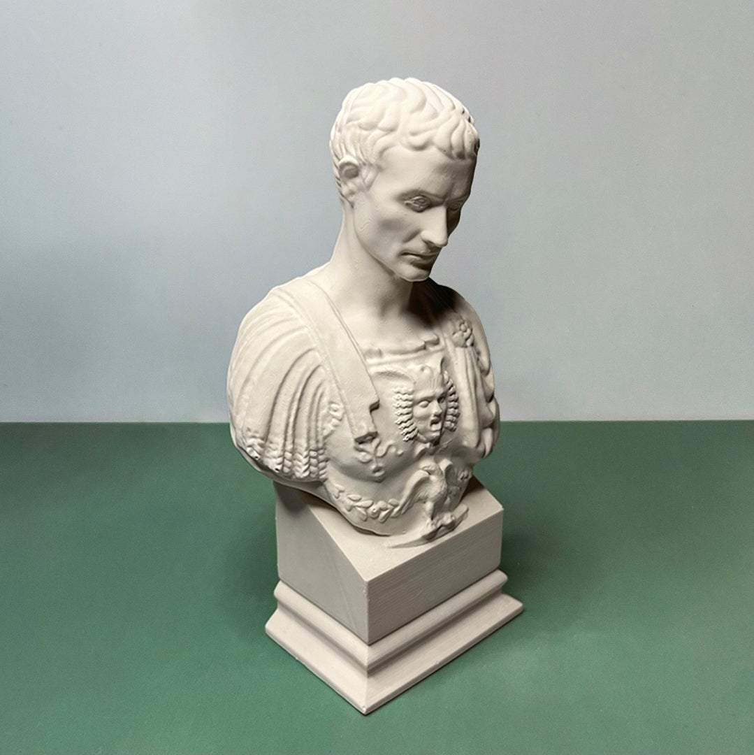 Augustus of Prima Porta Bust Plaster Sculpture Roman Emperor Julius Caesar Style