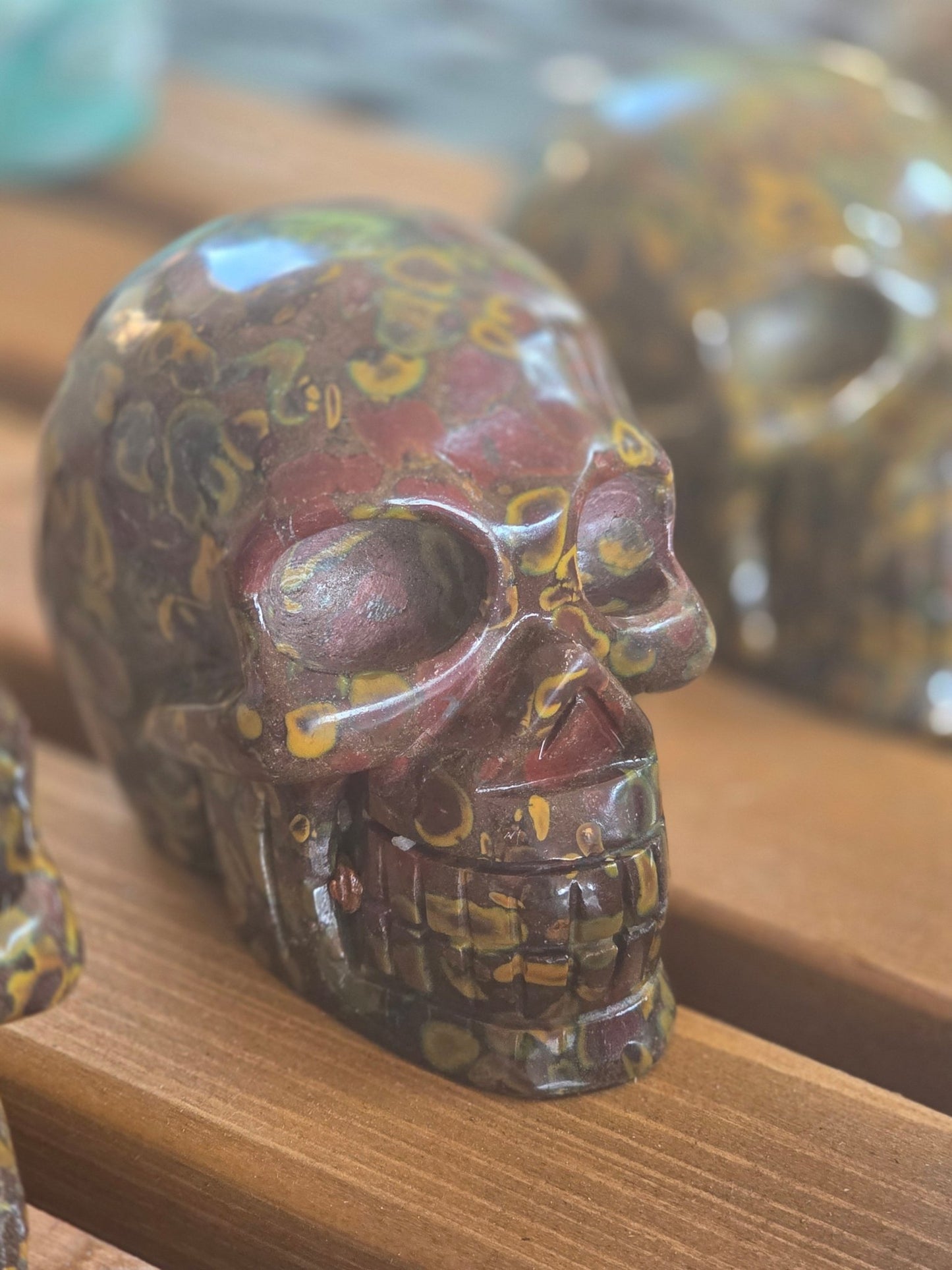 Hand Carved Crystal Skull | Choose Your Exact Skull | Natural Gemstone | 3" Approx | You Pick the Exact Piece - Workshop & Study