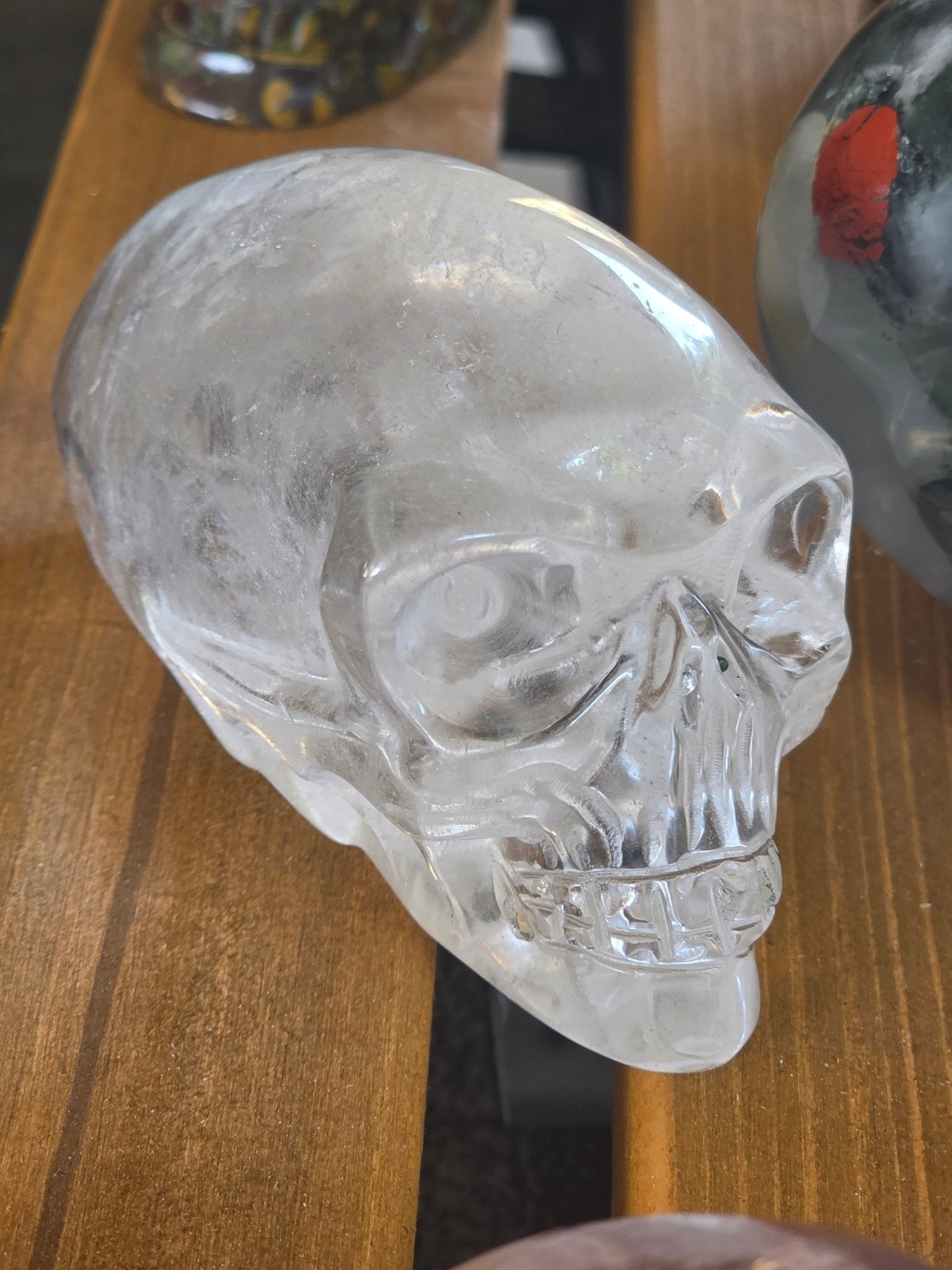 Hand Carved Crystal Skull | Choose Your Exact Skull | Natural Gemstone | 3" Approx | You Pick the Exact Piece - Workshop & Study