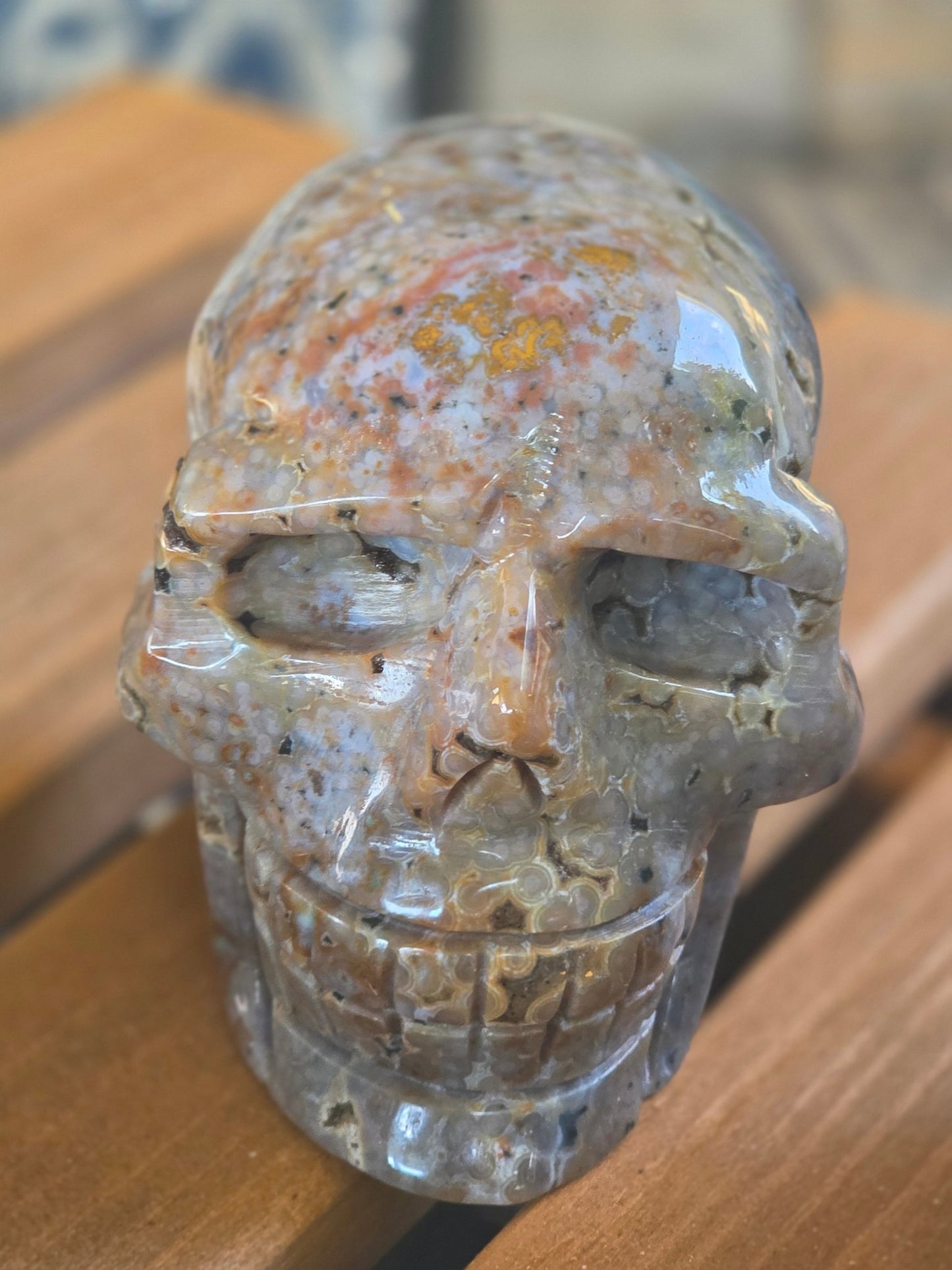 Hand Carved Crystal Skull | Choose Your Exact Skull | Natural Gemstone | 3" Approx | You Pick the Exact Piece - Workshop & Study