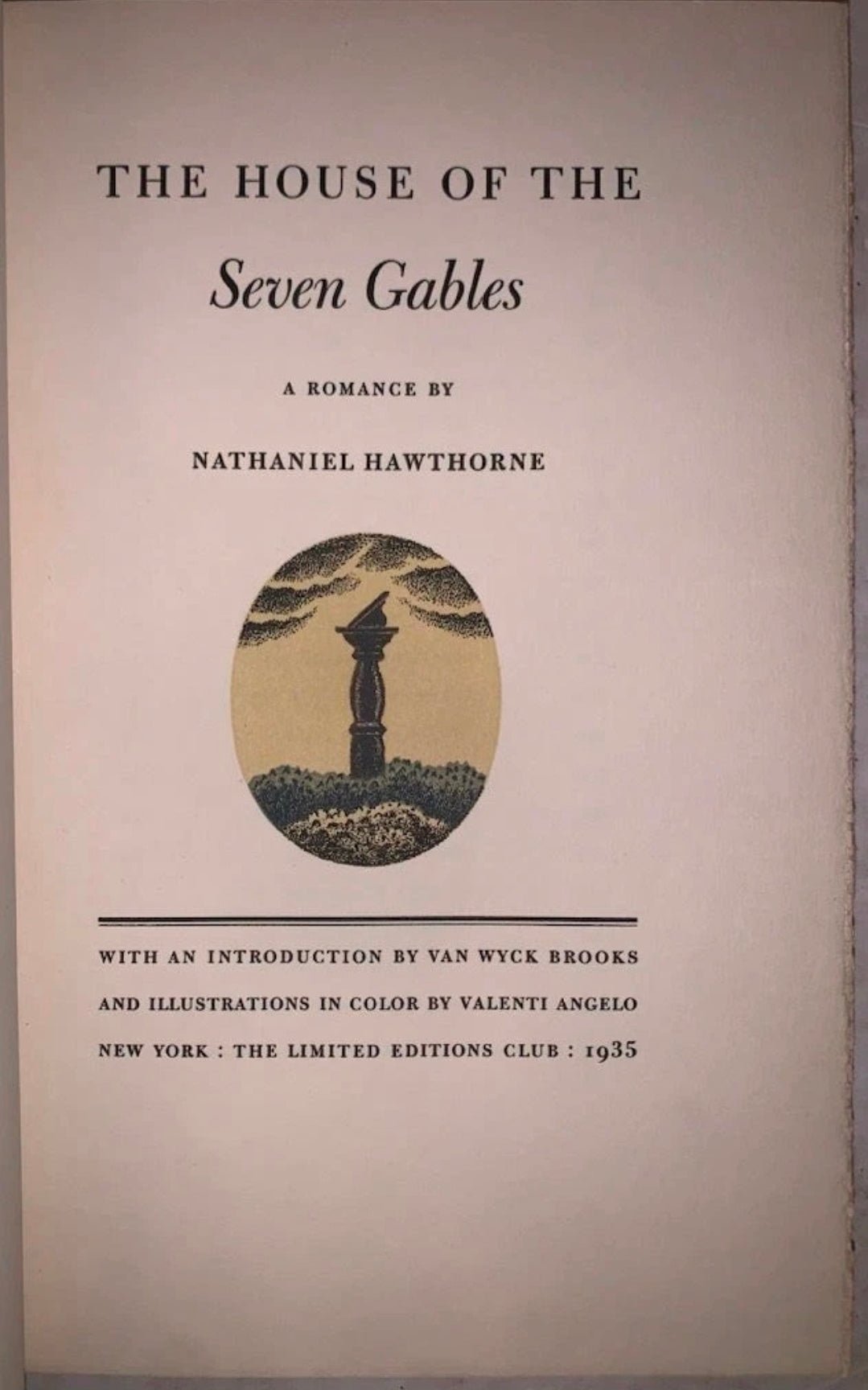 1935 Limited Editions Club Hawthorne House of the Seven Gables Signed Valenti Angelo 919 - Workshop & Study