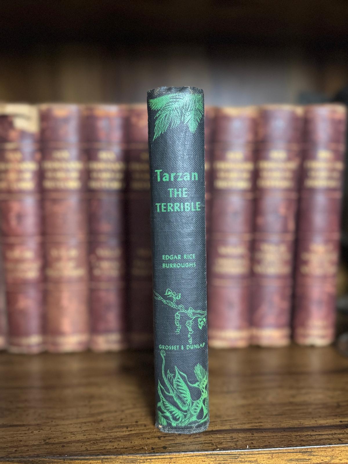 Tarzan the Terrible by Edgar Rice Burroughs Antique Grosset & Dunlap Hardcover Vintage Jungle Illustrated - Workshop & Study