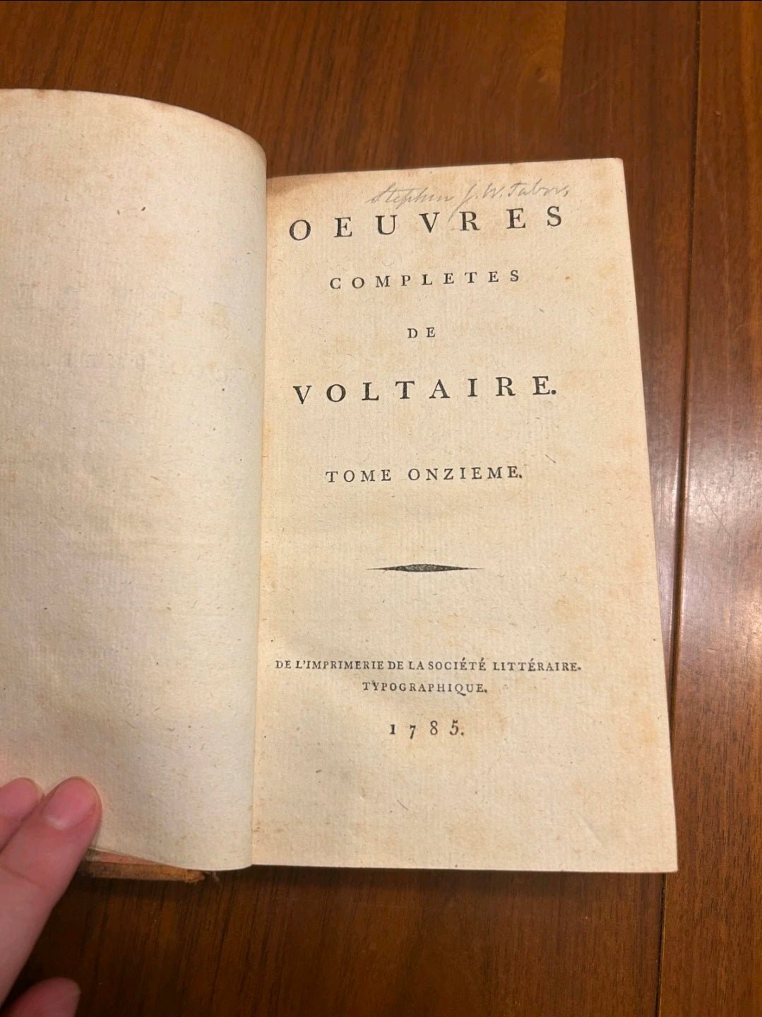 1785 Voltaire Oeuvres Completes Tome XI La Pucelle d'Orleans Antique French Book - Workshop & Study
