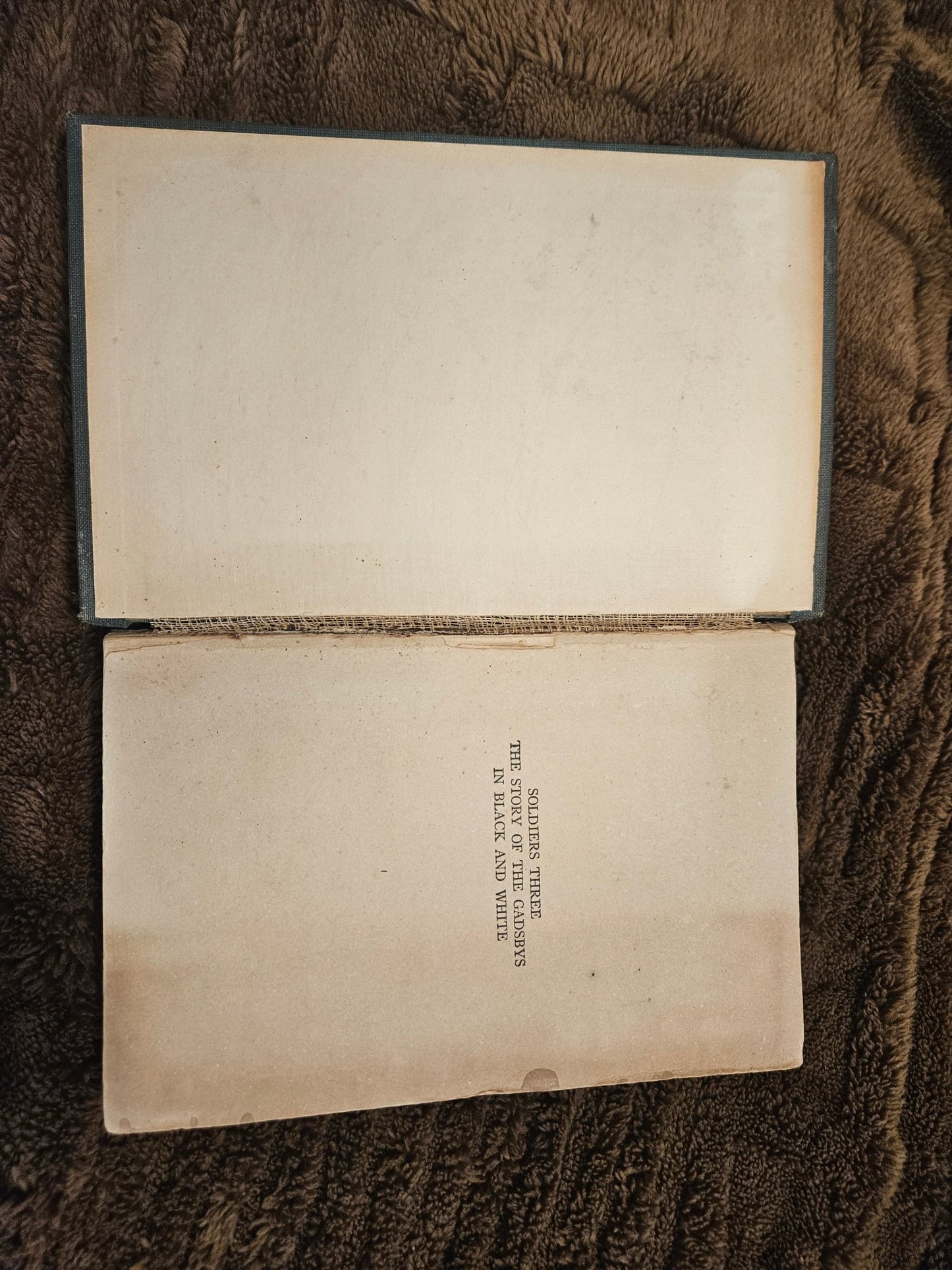 Antique 1919 Hardcover – Soldiers Three by Rudyard Kipling – Doubleday - Workshop & Study