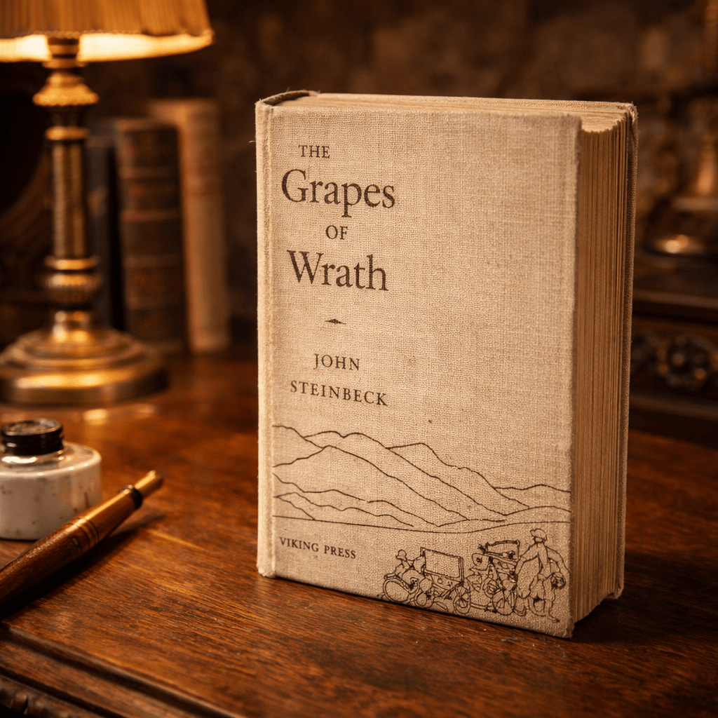 1939 The Grapes of Wrath by John Steinbeck – Early 7th Printing Viking Press Hardcover - Workshop & Study