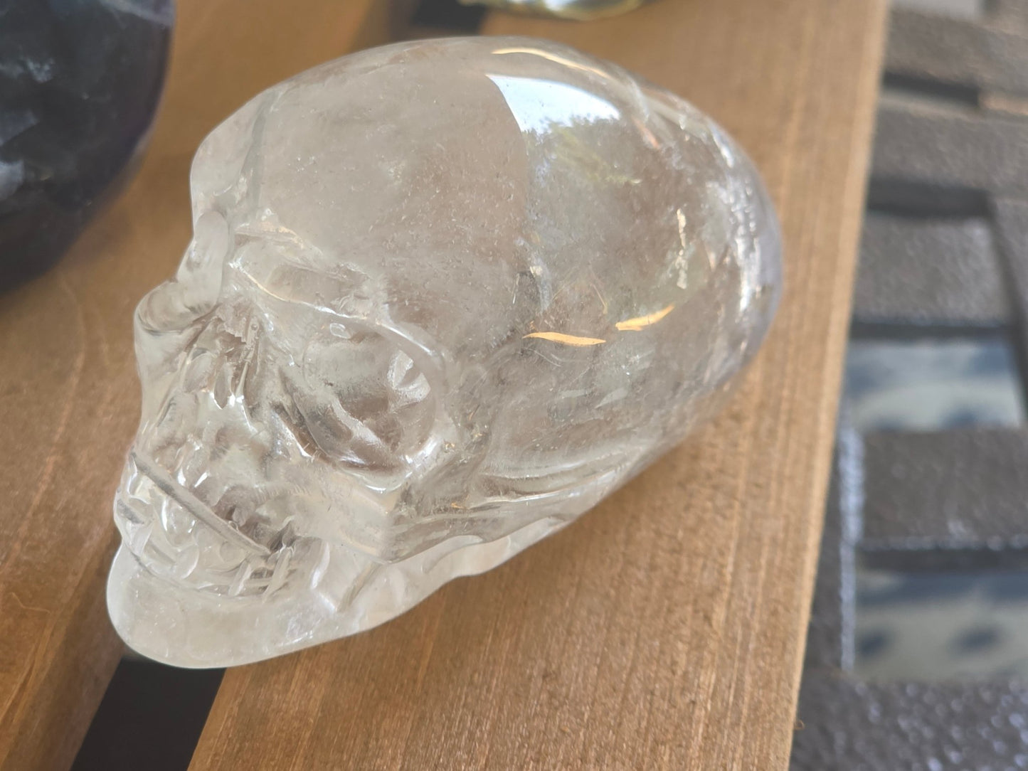 Hand Carved Crystal Skull | Choose Your Exact Skull | Natural Gemstone | 3" Approx | You Pick the Exact Piece - Workshop & Study