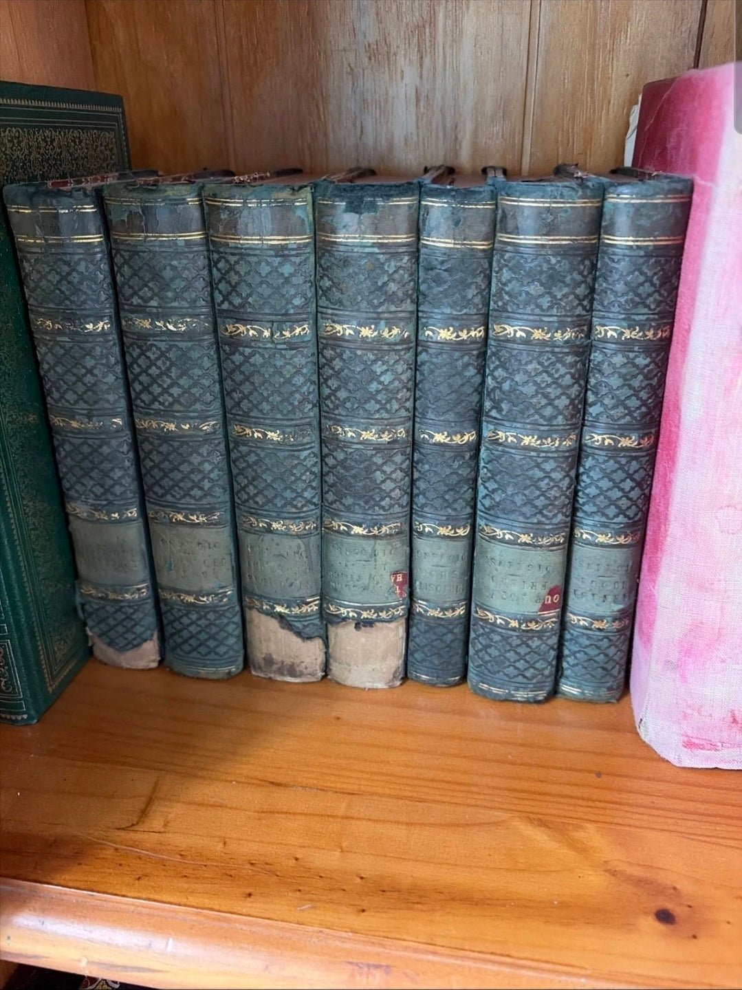 Antique Charles Dickens Uniform Edition Set c.1865–1866 Chapman & Hall London – Victorian Green Cloth – Library Decor Collection - Workshop & Study