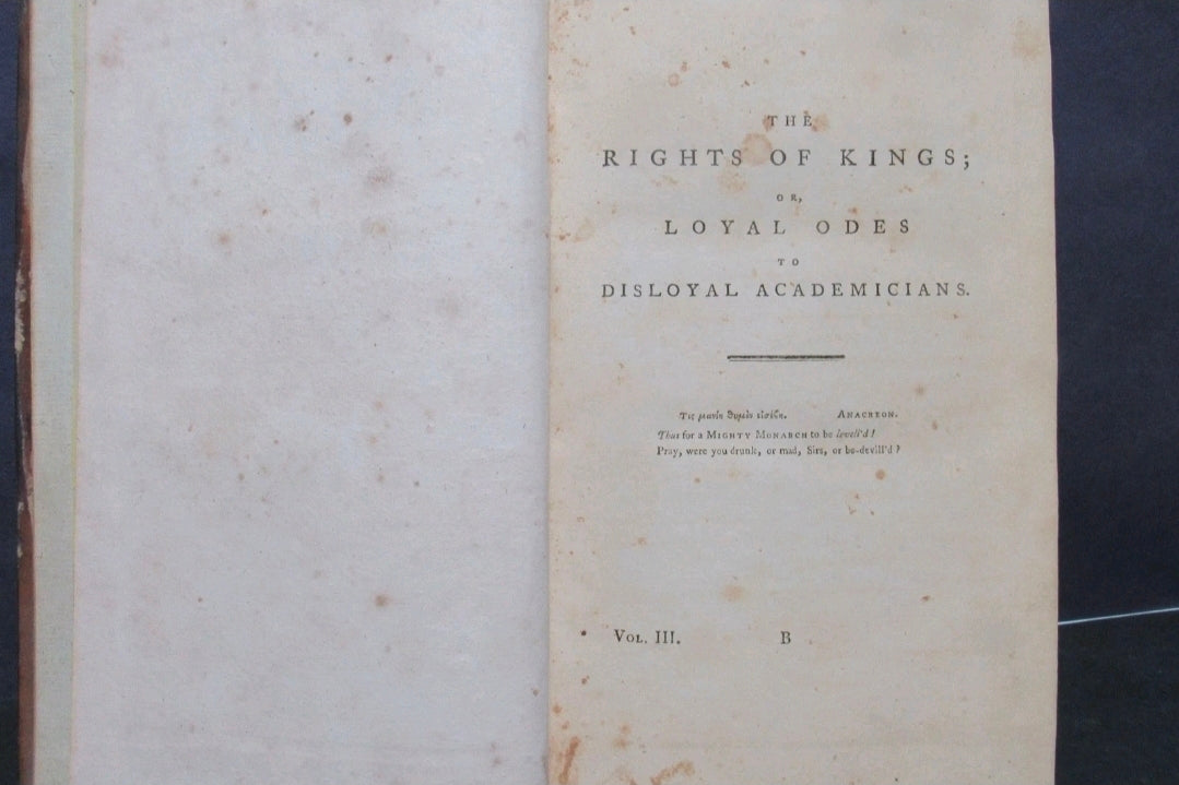 1794 The Works of Peter Pindar Vol. III – John Wolcot – Antique Leather Bound Book
