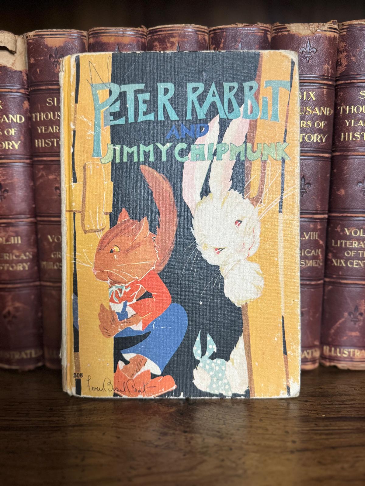 Peter Rabbit and Jimmy Chipmunk 1918 Thornton Burgess Antique Children’s Book Illustrated - Workshop & Study