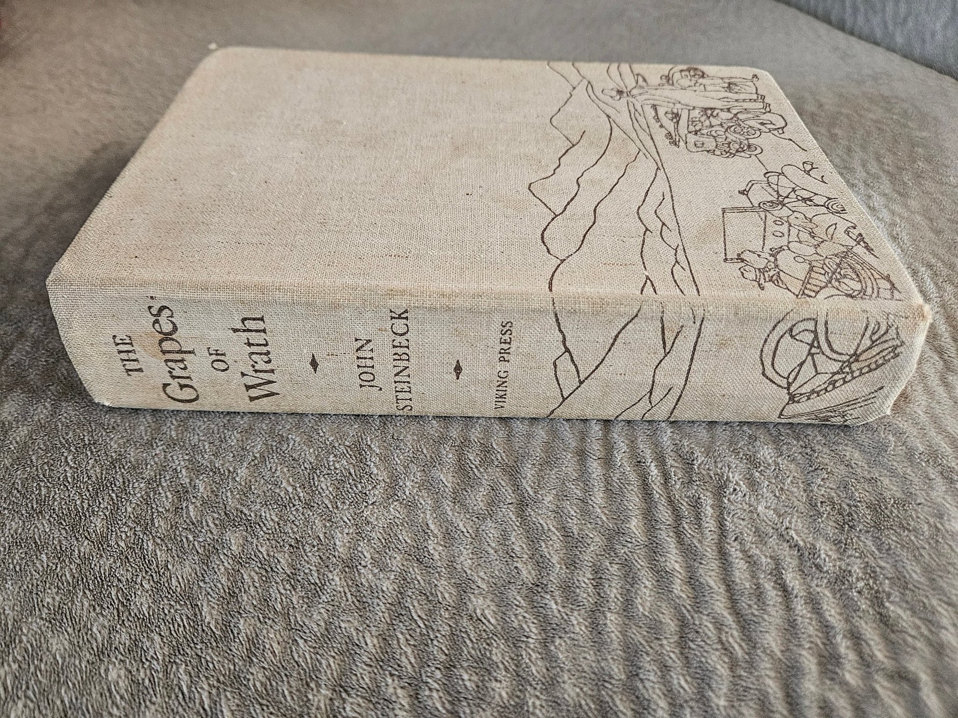 1939 The Grapes of Wrath by John Steinbeck – Early 7th Printing Viking Press Hardcover - Workshop & Study
