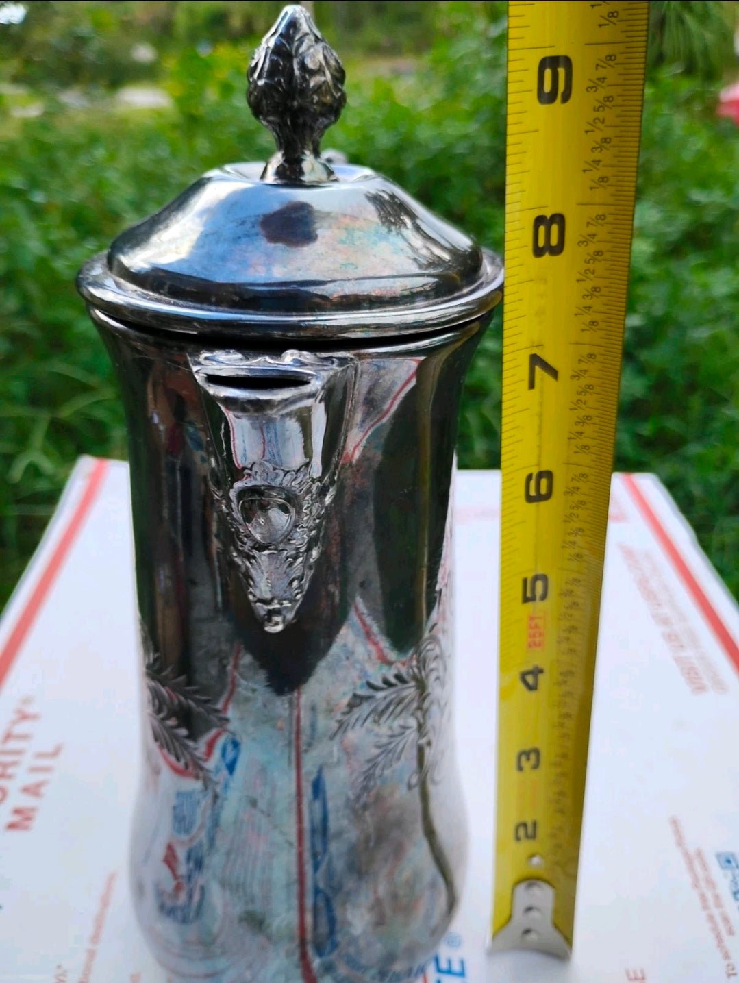 Antique E.G. Webster Silverplate Coffee Pot – Victorian 9" Tall W217 c. 1890 - Workshop & Study