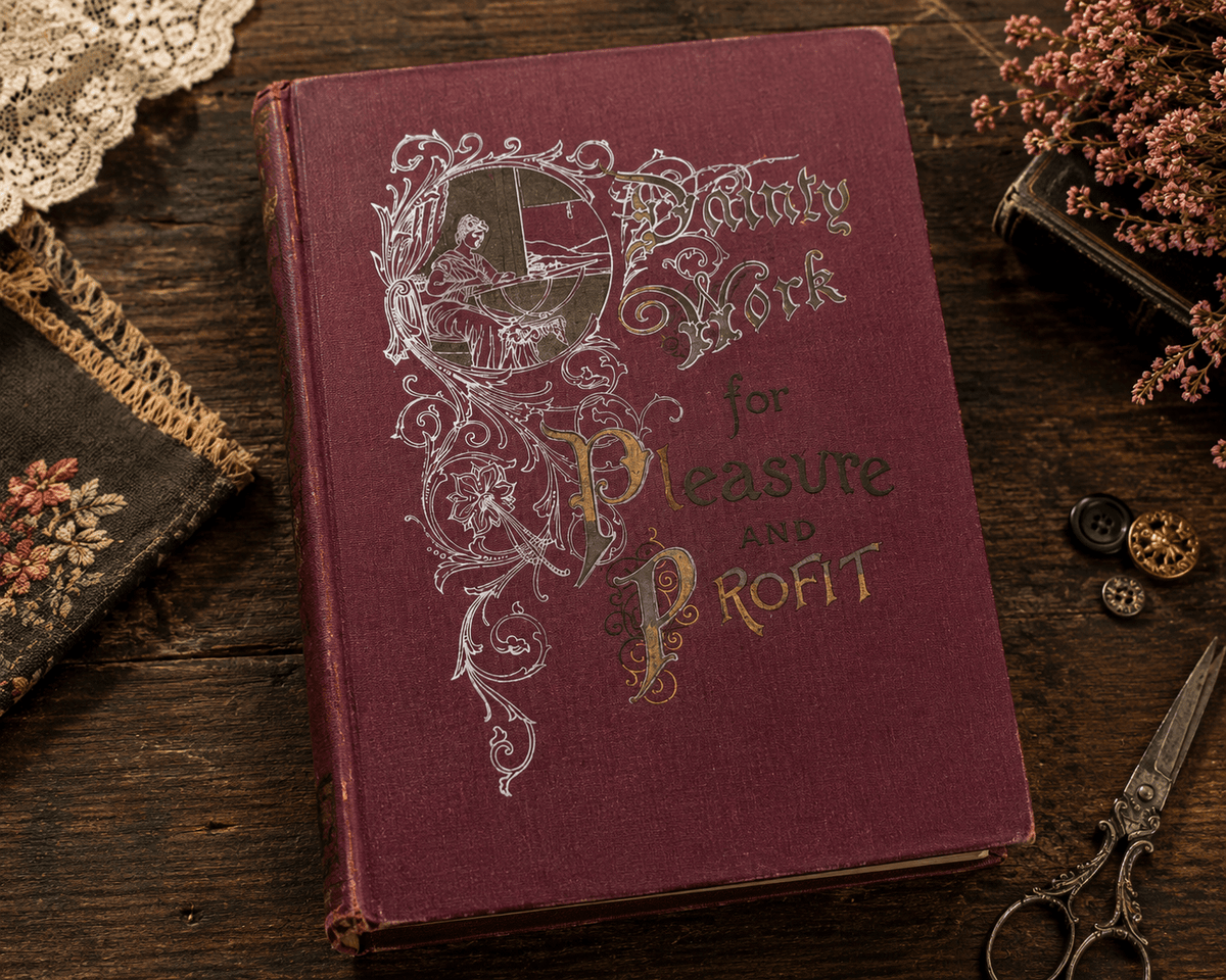 1901 Dainty Work for Pleasure & Profit Addie E Heron Antique Needlework Book - Workshop & Study