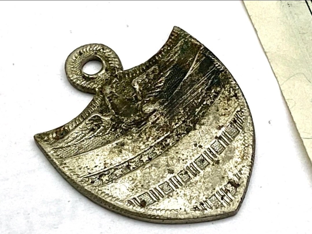 Civil War Blank ID Tags – Eagle Shield & Oval Brass Sutler Stock, Unissued c.1860s - Workshop & Study