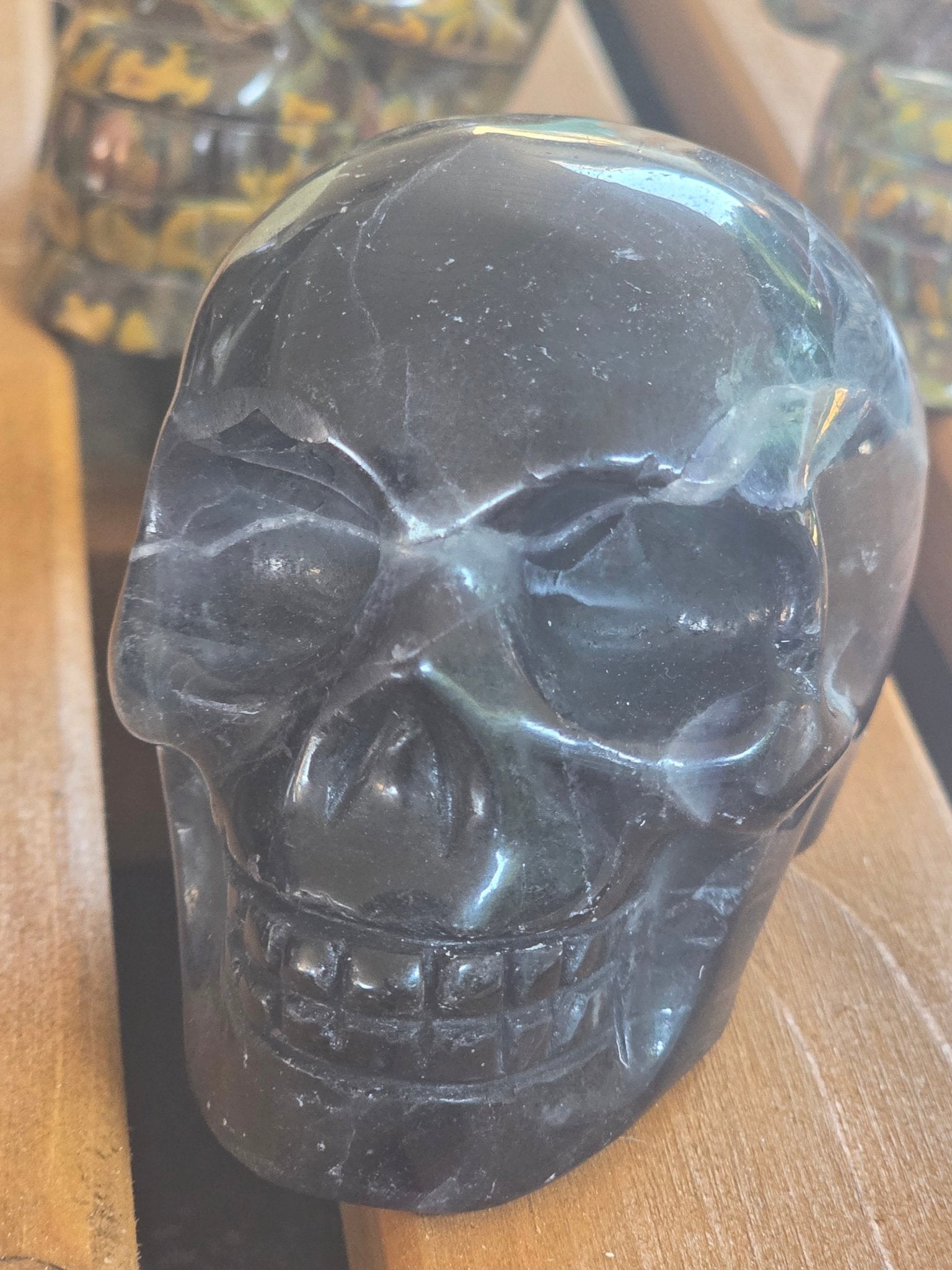 Hand Carved Crystal Skull | Choose Your Exact Skull | Natural Gemstone | 3" Approx | You Pick the Exact Piece - Workshop & Study