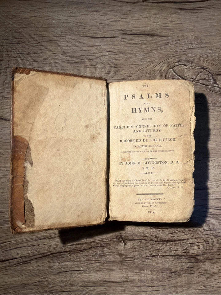 Antique Psalms & Hymns with Catechism, Confession of Faith & Liturgy – Religious Book