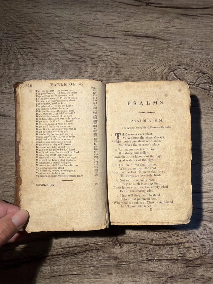 Antique Psalms & Hymns with Catechism, Confession of Faith & Liturgy – Religious Book