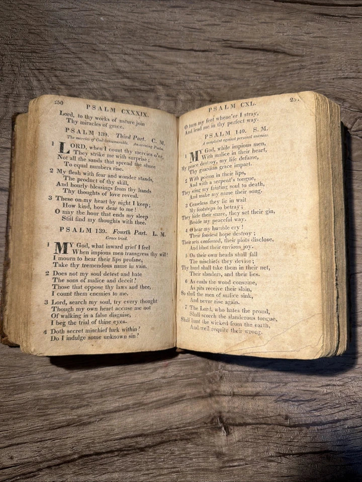 Antique Psalms & Hymns with Catechism, Confession of Faith & Liturgy – Religious Book
