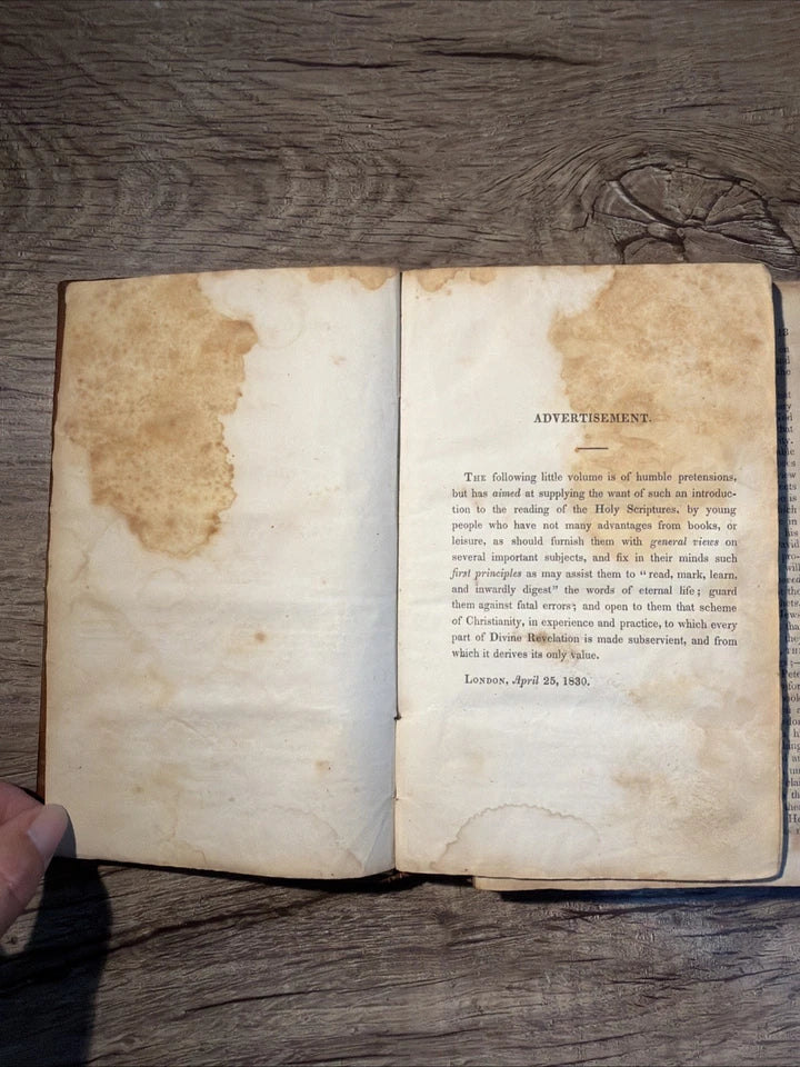 1832 Conversations for the Young by Richard Watson – Antique Christian Bible Study Book