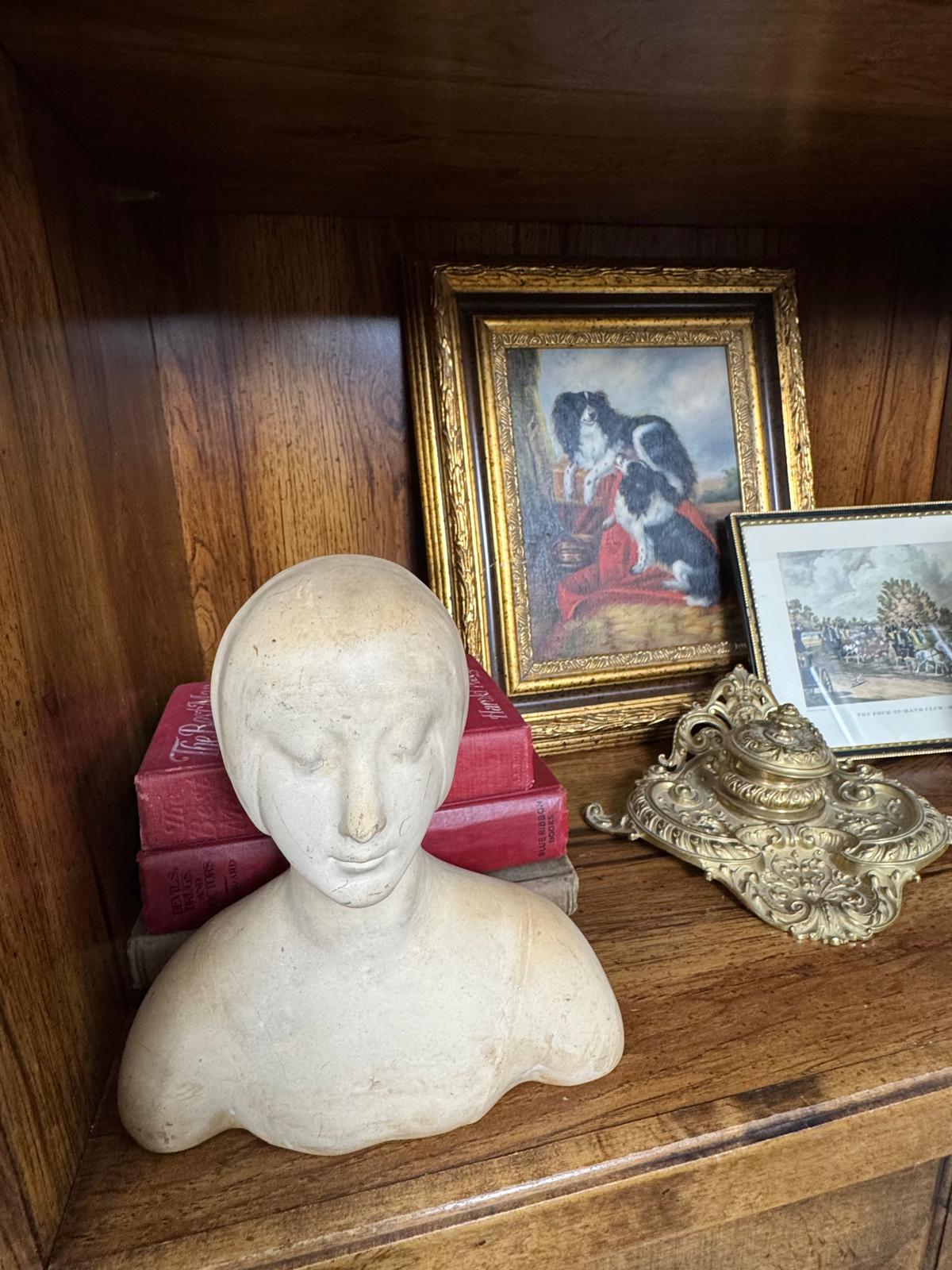 Vintage Ceramic Bust Sculpture – Classical Female Portrait Study - Workshop & Study
