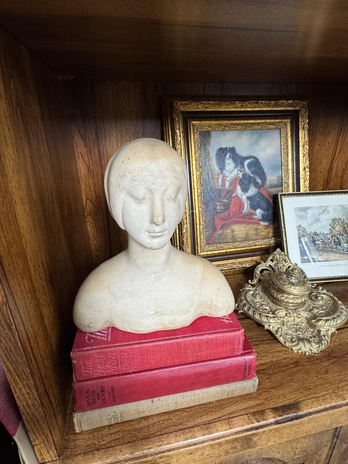 Vintage Ceramic Bust Sculpture – Classical Female Portrait Study - Workshop & Study