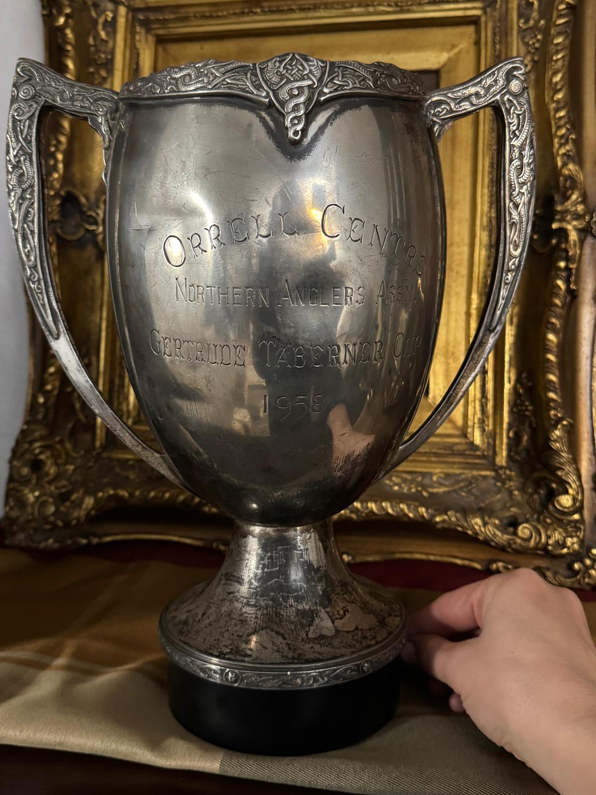 Vintage Engraved Silverplate Trophy Cup – Northern Anglers Association, Orrell Central, 1958 - Workshop & Study